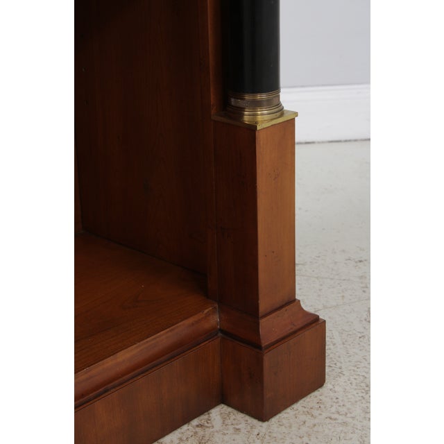 Brown Baker French Empire Style Tall Open Cherry Bookcase For Sale - Image 8 of 12