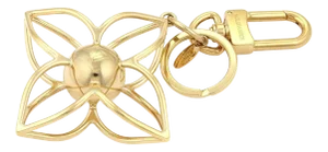 Louis Vuitton Large Monogram Floral Gold Plated Metal Key Ring