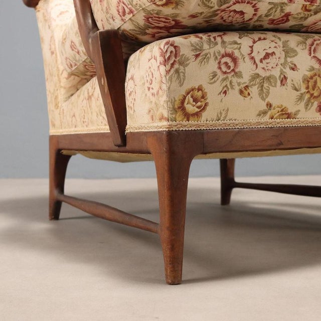 Textile Vintage Armchair from Frama Marelli, Italy, 1950s For Sale - Image 7 of 12