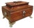 Regency Leather Sewing Box For Sale
