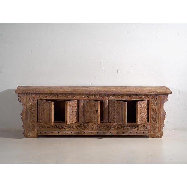 Antique Carved Sideboard with Violet Tones, 1850s For Sale - Image 16 of 18