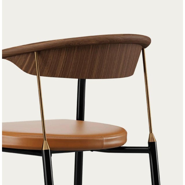 Chairman Chair in Walnut with Upholstery in Cognac by Henrik Tengler for One Collection For Sale - Image 10 of 16