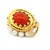 Burnt Orange Italian Coral and Pearl Pendant in 18k Gold – Torre Del Greco, 1970s For Sale - Image 8 of 12
