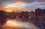 Toulouse Pont Neuf Sunrise by Christopher Clark | Oil on Acrylic on Wood Panel River scene at sunrise. For Sale