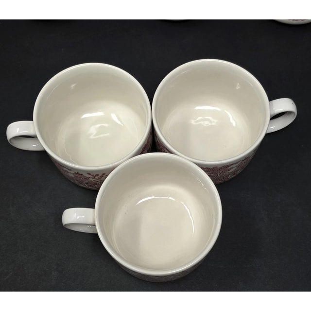1990s Vintage EnglishMid-Century Modern Churchill Willow English Cottage Mugs-Set of 6 For Sale - Image 5 of 8