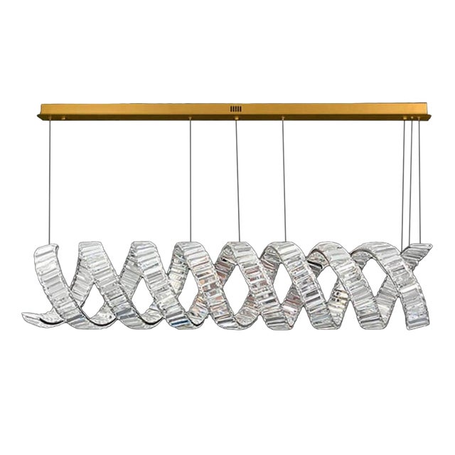 Collection Orione 2.0 Chandelier in Metal and Crystal by Jago For Sale