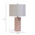 Metal Lassy Pink Ribbon Capiz Shell Table Lamp For Sale - Image 7 of 8