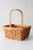 Vintage Woven Splint Market Basket With Handle For Sale - Image 4 of 13