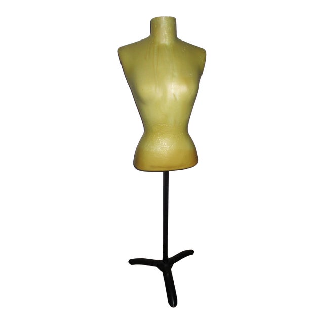 Vintage Department Store Mannequin With Black Metal Base For Sale