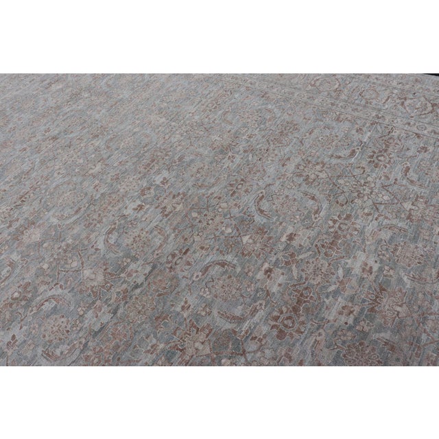 Early 21st Century Hand-Knotted Muted Tabriz Rug by Keivan Woven Arts, 8'8" X 11'9" For Sale - Image 5 of 15