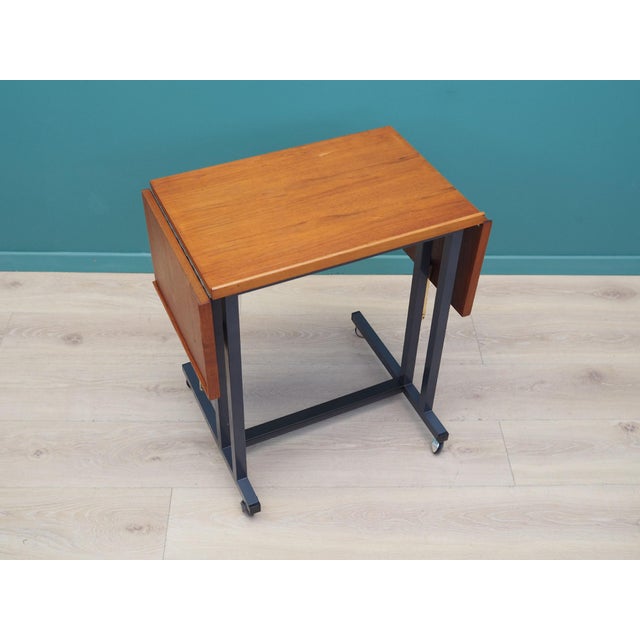 Black Danish Trolley Table from Labofa Møbler, 1970s For Sale - Image 8 of 15