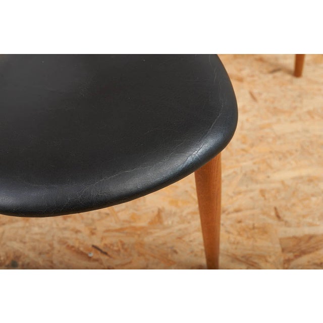 Wood Heart Chair FH 4103 in Oak Frame by Hans J. Wegner for Fritz Hansen, 1952, Set of 6 For Sale - Image 7 of 13