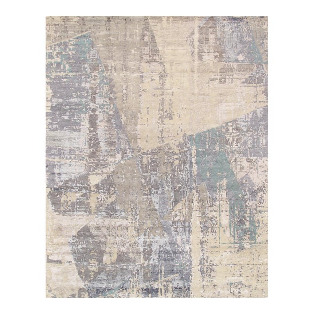 Modern Grey Area Rug- 9'11" X 13' 9" For Sale