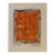 Orange Abstract Geometric Style Lithograph Painting on Paper, Signed, Dated 1979 For Sale