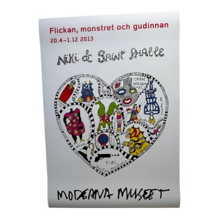 Niki De Saint Phalle (1930-2002), the Girl, the Monster and the Goddess Exhibition Poster, Copyright Niki De Saint Phalle/Bus 2013, Printed in Sweden For Sale