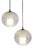 Glass Pendant Lamps, 1960s, Set of 2 For Sale