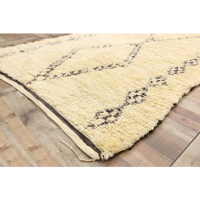 Beni Ourain Moroccan Rug - 06'04 x 12'09 For Sale In Dallas - Image 6 of 7