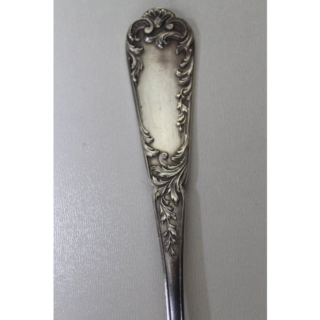 Antique Solid Silver Soup Spoons, 1900s, Set of 12 For Sale - Image 5 of 8