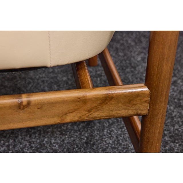 Mid-Century Conference Armchairs in Walnut and Vinyl Leather by Ib Kofod-Larsen, 1963, Set of 8 For Sale - Image 14 of 18