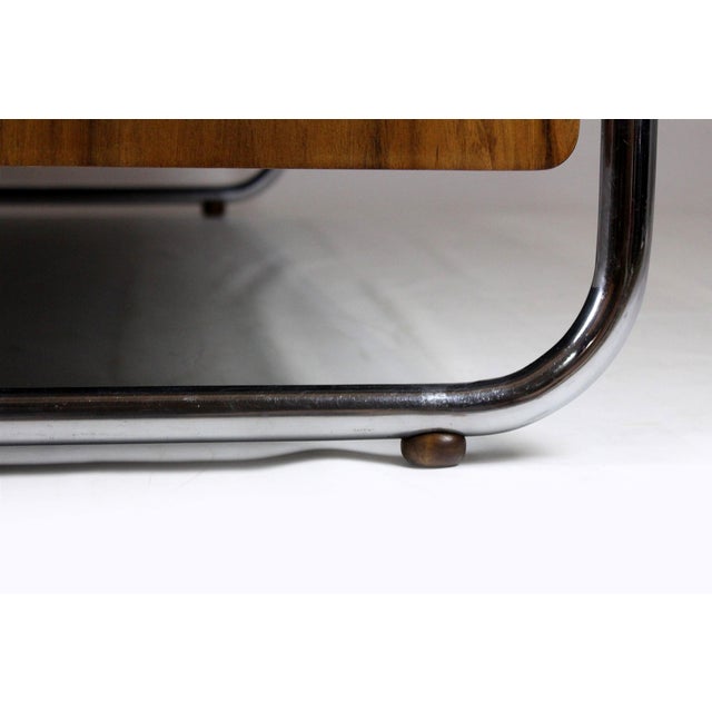 Bauhaus Tubular Steel and Chrome Sofa, Czechoslovakia, 1940s For Sale - Image 10 of 18