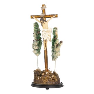 19th Century Crucifix in Wood For Sale
