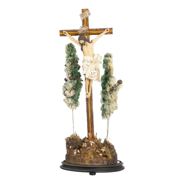 19th Century Crucifix in Wood For Sale