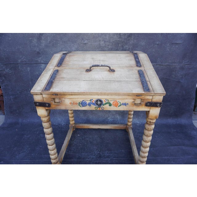 Spanish 1920s Original Monterey Straw Ivory Desk For Sale - Image 3 of 12