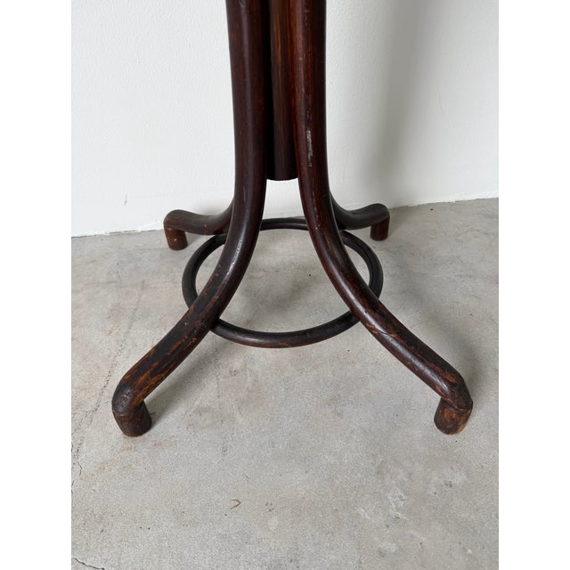 Wood Antique Thonet-Style Bentwood Hall Tree Hat & Coat Stand For Sale - Image 7 of 12
