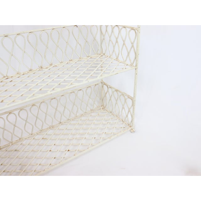 Vintage Iron 3-Tier Shelving Unit or Display Rack For Sale - Image 11 of 12