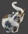 Vintage Lucky Elephant Figurine Hand Painted Floral Gilded Porcelain For Sale - Image 4 of 8