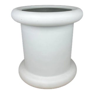 Mid-Century Floor Lamp in White Glass, Italy, 1970s For Sale