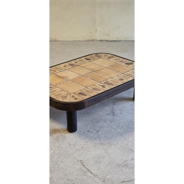 Herbarium Oval Coffee Table by Roger Capron, 1970s For Sale - Image 12 of 12