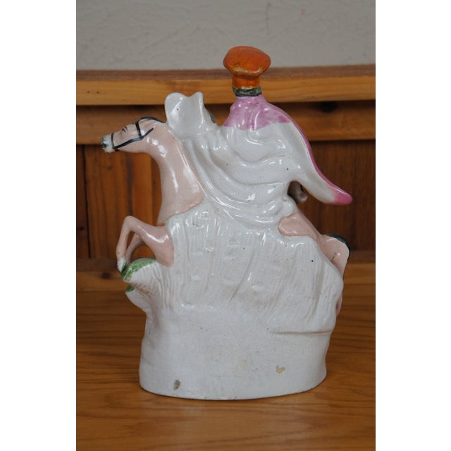 19th Century Antique Staffordshire Saint George & Princess Horseback Figurine For Sale - Image 5 of 12