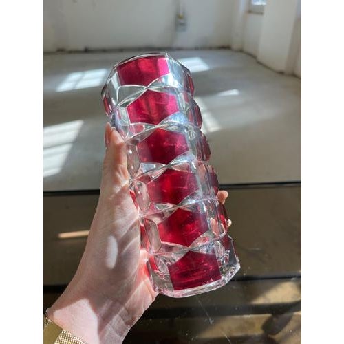 Wine-Red Glass Vases by J.G. Durand for Luminarc, Set of 2 For Sale - Image 4 of 11