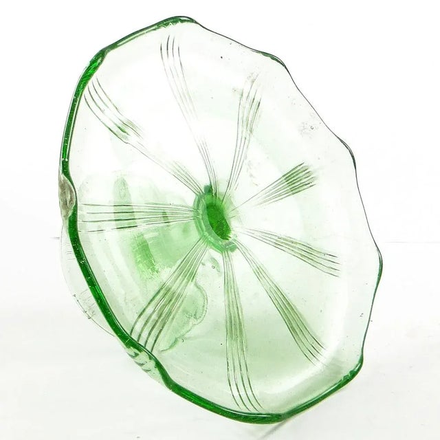 Glass Cake Bowl on Stand from Ząbkowice Glassworks, 1970s For Sale - Image 7 of 10
