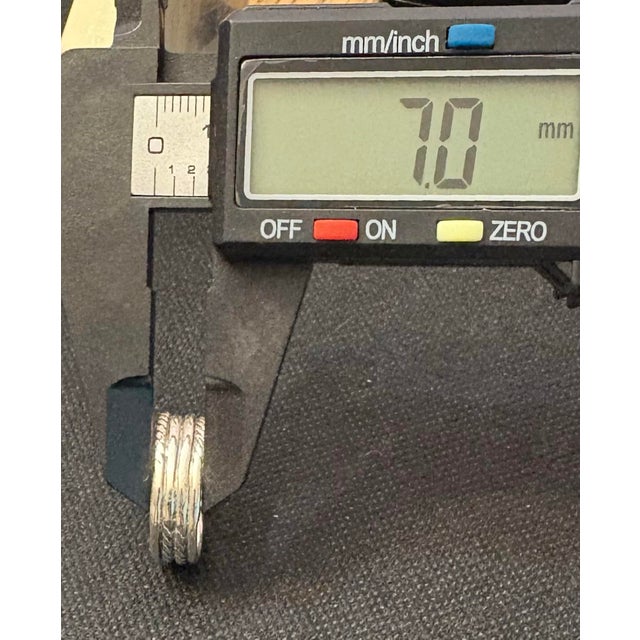 David Yurman Sterling Silver .925 & 18k Gold Crossover Band Sz. 7.25-7.5 For Sale - Image 9 of 9