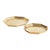 Gold Octagonal Serving Trays - Set of 2 For Sale