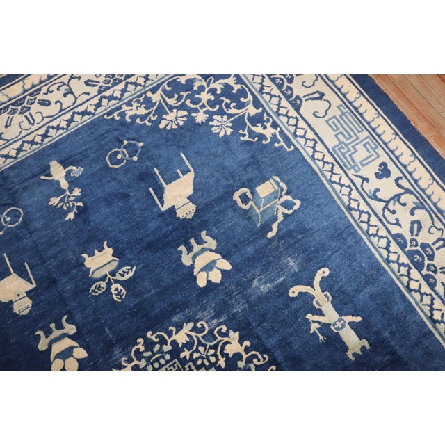 Early 20th Century Zabihi Collection Chinese Peking Room Rug - 8' x 9'9" For Sale - Image 11 of 12