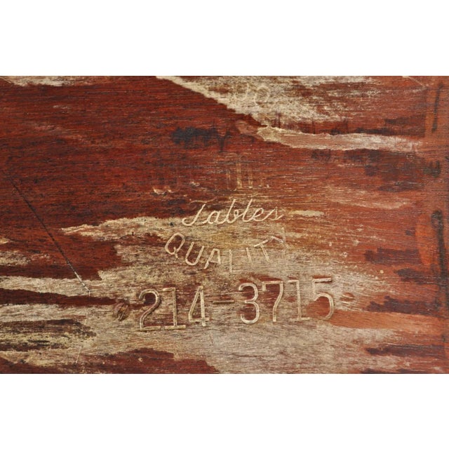 Weiman Heirloom Italian Regency Empire Mahogany Side Table W/ Black Columns For Sale - Image 9 of 12