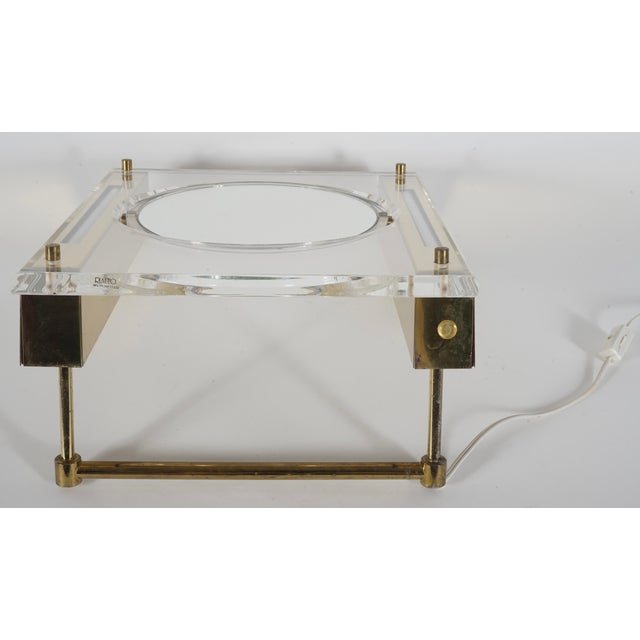 Vintage Rialto New York Mid-Century Modern Lucite Lighted Vanity Mirror For Sale - Image 10 of 13