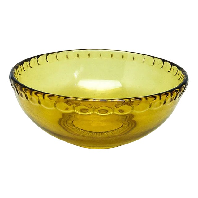 Art Deco Bowl attributed to Zawiercie Glassworks, Poland, 1950s For Sale