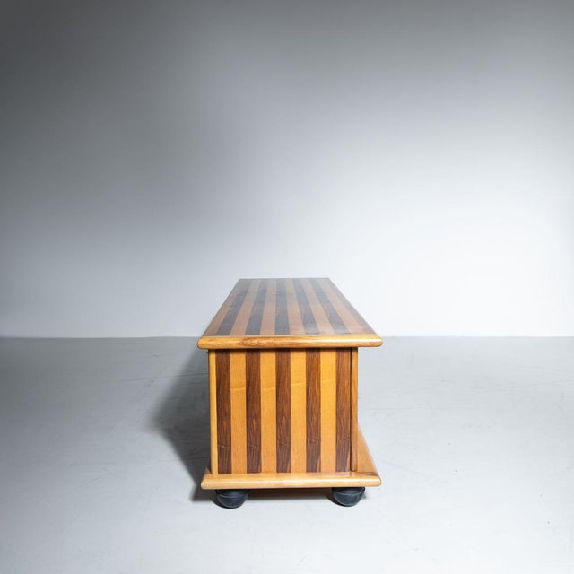 Italian Lowboard in Wood, 1970s For Sale - Image 11 of 12