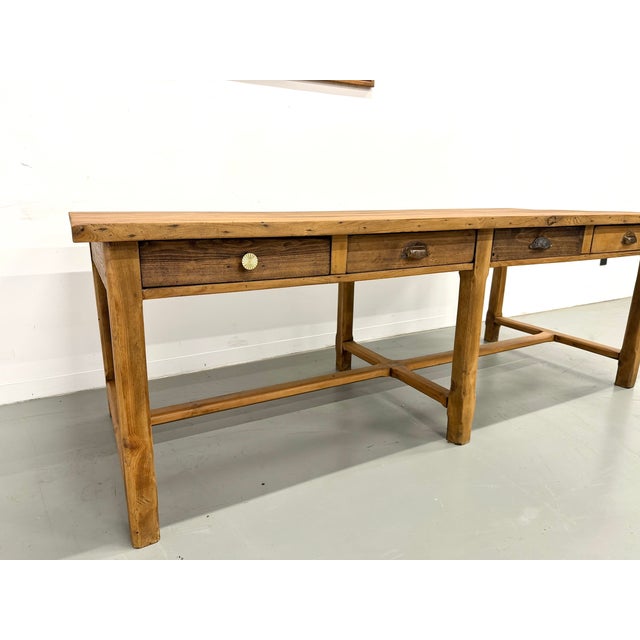 Farmhouse Table in Pine, 1950s For Sale - Image 13 of 18
