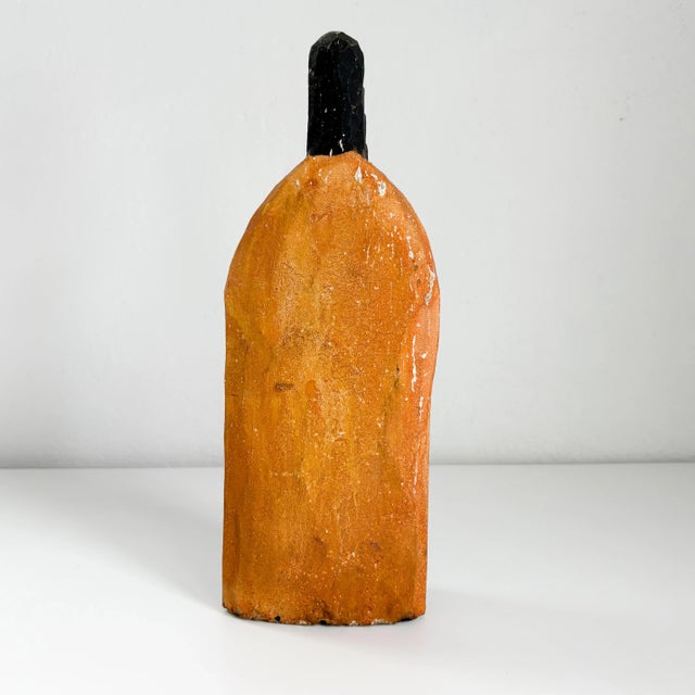 Early 20th Century Wood Saint Figurine, Antique Wood Carved Saint Figurine For Sale - Image 10 of 12