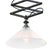Iron scissor pendant, flush mount. Adjustable in length and angle Holophane clear glass shade E27 / E26 Shade size:...