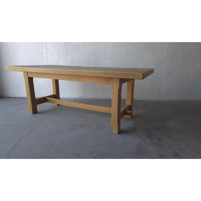 Late 19th Century 19th Century French Oak Trestle Farmhouse Dining Table For Sale - Image 5 of 12