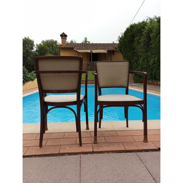 Model 719 Armchairs by Koloman Moser for J & J Kohn, Austria, 1902, Set of 2 For Sale - Image 11 of 18