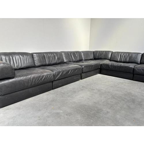 Animal Skin Swiss Modular DS76 Sofa from de Sede, 1970s For Sale - Image 7 of 18