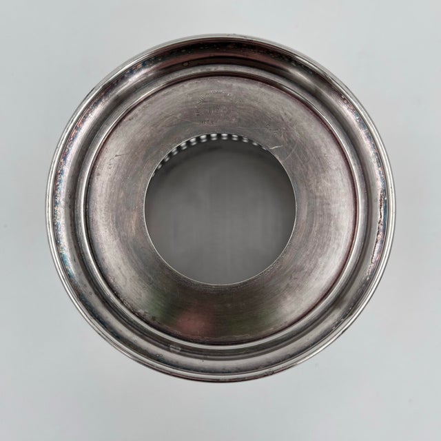 Mid 20th Century Mid 20th Century Mid-Century Sheffield Silver Co. Silverplate Pierced Wine Bottle Holder For Sale - Image 5 of 11