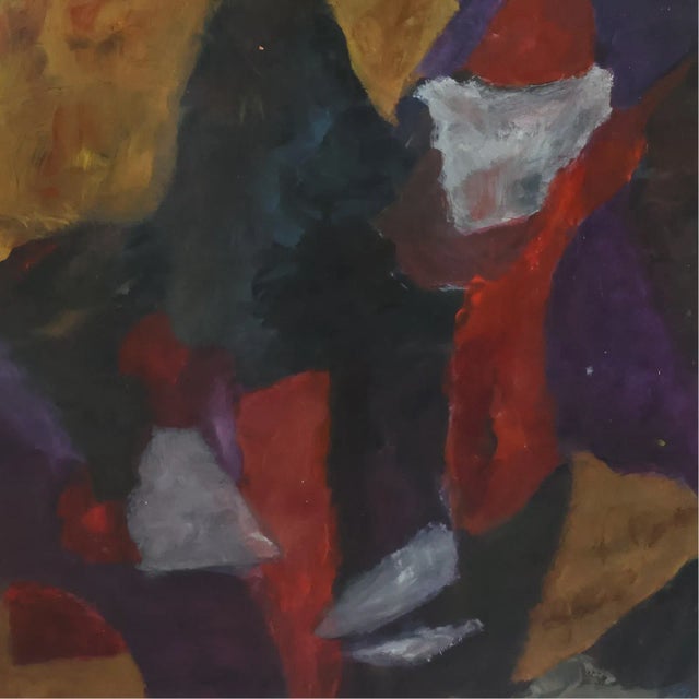 Abstract Expressionism Untitled Abstract Composition Oil Painting, Circa 1950 For Sale - Image 3 of 9